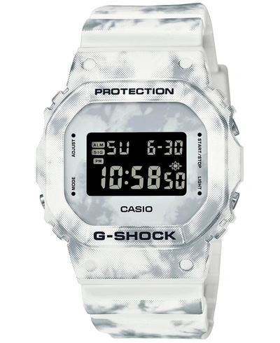 G-shock Men's Digital White Snow Camouflage Resin Strap Watch 43mm