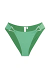 Simkhai Women's Francesca Textured O-ring Bikini Briefs In Green,blue