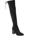 Journee Collection Valorie Extra Wide Calf Foam Over-the-knee Boot In Black