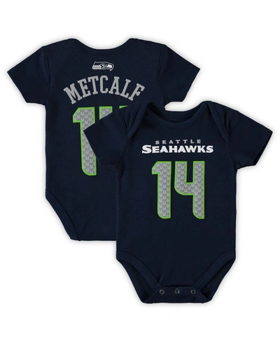 Outerstuff Newborn Infant Boys And Girls Dk Metcalf College Navy Seattle Seahawks Mainliner Player Name Number 