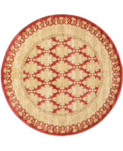 Bayshore Home Closeout!  Orwyn Orw5 6' X 6' Round Area Rug In Red