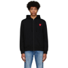 Comme Des Garçons Play Embroidered Logo Hoodie In Black