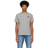 Comme Des Garçons Play Twin Hearts Slim Fit Jersey T-shirt In Grey