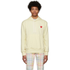 COMME DES GARÇONS PLAY YELLOW JERSEY HEART PATCH HOODIE