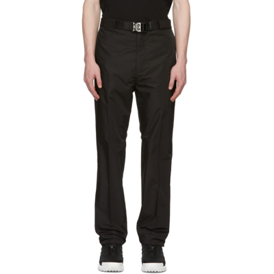 Givenchy 4g-buckle Technical-shell Trousers In Black