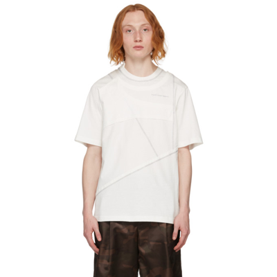 Feng Chen Wang Panelled Short-sleeved T-shirt In White