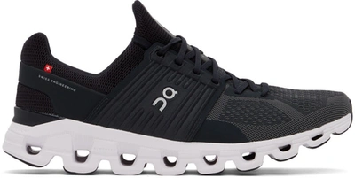 On Cloudswift Rubber-trimmed Recycled Mesh Running Sneakers In Black