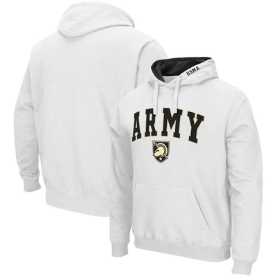 Colosseum Men's  White Army Black Knights Arch And Logo 3.0 Pullover Hoodie