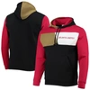 MITCHELL & NESS MITCHELL & NESS BLACK/RED ATLANTA UNITED FC COLORBLOCK FLEECE PULLOVER HOODIE