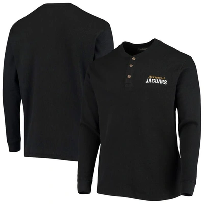 Dunbrooke Men's Black Jacksonville Jaguars Maverick Thermal Henley Long Sleeve T-shirt