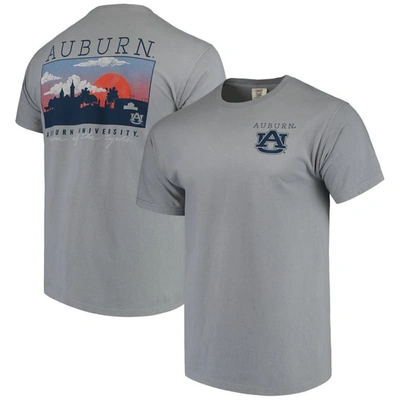 Image One Gray Auburn Tigers Comfort Colors Campus Scenery T-shirt
