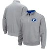 Colosseum Men's  Heathered Gray Byu Cougars Tortugas Team Logo Quarter-zip Jacket In Heather Gray