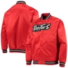 Mitchell & Ness Men's Mitchell Ness Red Toronto Raptors Hardwood Classics Satin Full-snap Raglan Jacket In Red