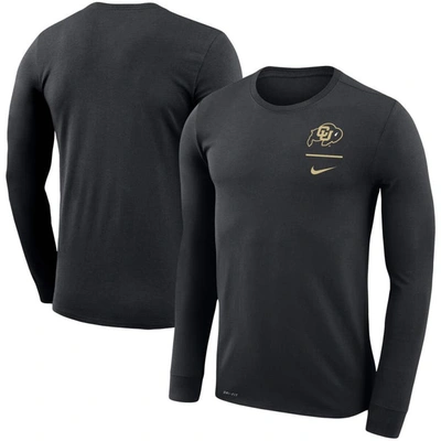 Nike Black Colorado Buffaloes Logo Stack Legend Performance Long Sleeve T-shirt
