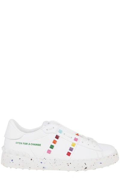 Valentino Garavani Open For A Change Rockstud Low-top Sneakers In White