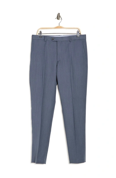Tailorbyrd Solid Wool Trousers In Denim Blue