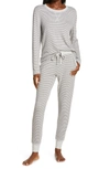 Papinelle Feather Soft Pajamas In Grey Stripe