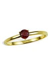 Savvy Cie Jewels 18k Gold Vermeil Garnet March Birthstone Ring In Red