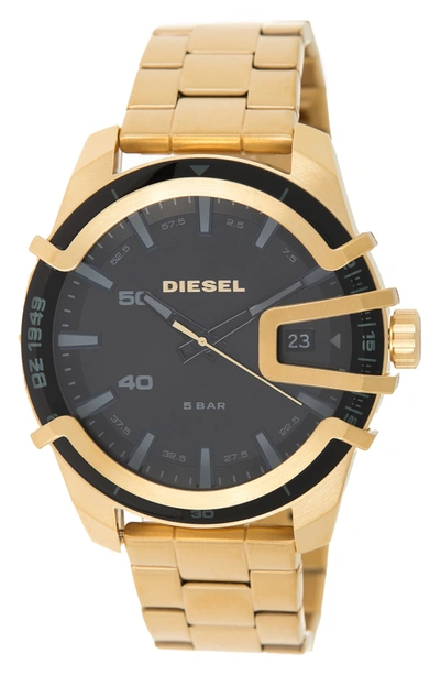 Diesel ®  Caged Stainless Steel Watch, 46mm In Gold