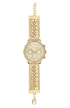 I TOUCH KENDALL + KYLIE HOLIDAY SINGLES GOLD IP BRACELET WATCH, 40MM