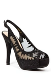 Lady Couture Dream Peep Toe Slingback Pump In Black