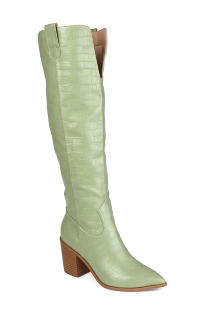 Journee Collection Foam Therese Boots In Green