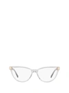 Versace 54mm Transparent Optical Glasses In Transparent Grey