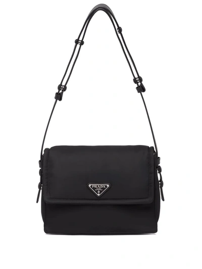 Prada Small Re-nylon Padded Shoulder Bag In Black