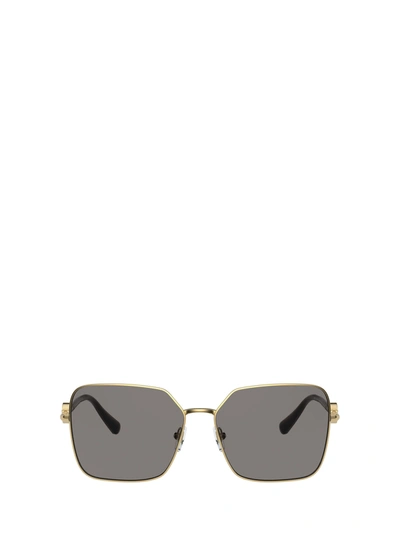 Versace 59mm Polarized Square Sunglasses In Gold