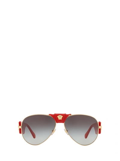 Versace Ve2150q Gold Male Sunglasses In .