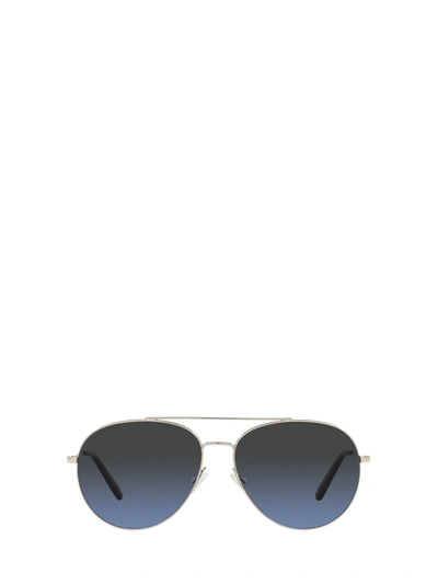 Oliver Peoples Airdale Ov1286s 400 Pilot Polarized Sunglasses In Blue,gold Tone