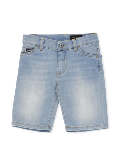Dolce & Gabbana Kids' Cotton Short In Carta Da Zucchero