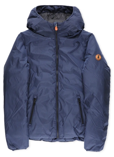 Save The Duck Kids' Mega Down Jacket In Navy Blue