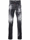 Dsquared2 Distressed-finish Denim Jeans In Grigio