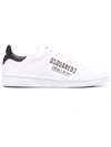 DSQUARED2 WHITE CALF LEATHER SNEAKERS