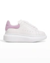 Alexander Mcqueen Boy's Oversized Leather Sneakers, Toddler/kids In Whitelilac