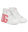 DOLCE & GABBANA HIGH-TOP LEATHER SNEAKERS