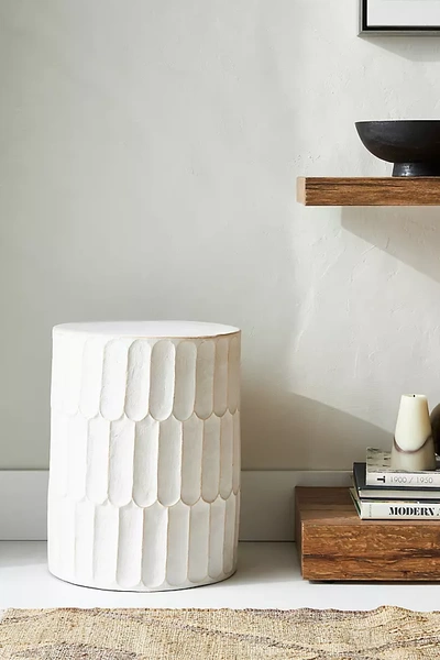 Anthropologie Umie Ceramic Stool In White