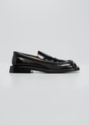 Proenza Schouler Women's Square-toe Leather Loafers In Black