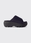 Proenza Schouler Storm Nylon Platform Slide Sandals In Black