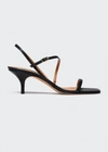 Emme Parsons Hugo 50mm Strappy Sandals In Black Lizard