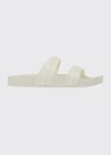 Ancient Greek Sandals Meli Jelly Dual-band Pool Sandals In Off White