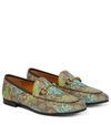 Gucci Jordaan Tiger-print Canvas Loafers In Bie.ebo.multi/n.acer
