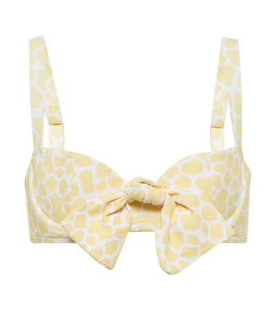 Alexandra Miro Clara印花比基尼上装 In Lemon Giraffe