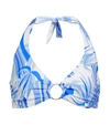 Melissa Odabash Janeiro Printed Halter Bikini Top In Twirl
