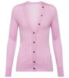 Ferragamo Womens Pink Wool Cardigan In Flamingo