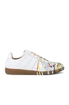 Maison Margiela Replica Paint Splatter-effect Low-top Sneakers In White