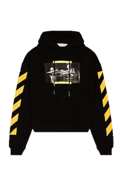 Off-white Off Carav Painting Oversized Hd Swt Blk In Black