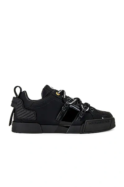 Dolce & Gabbana Portofino Sneakers In Black /white