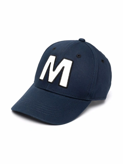 Marni Kids' Logo-patch Cap In Blue
